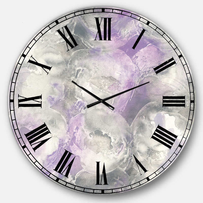 Horloge murale Watercolor Minimal Purple Tones III, Grand