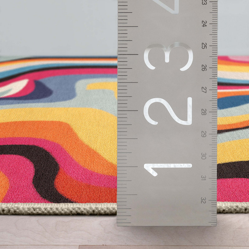 Tapis abstrait moderne Kehr, Rectangle 5 pi x 7 pi