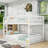 Queen Over Queen Bunk Bed With Guardrails-416836847