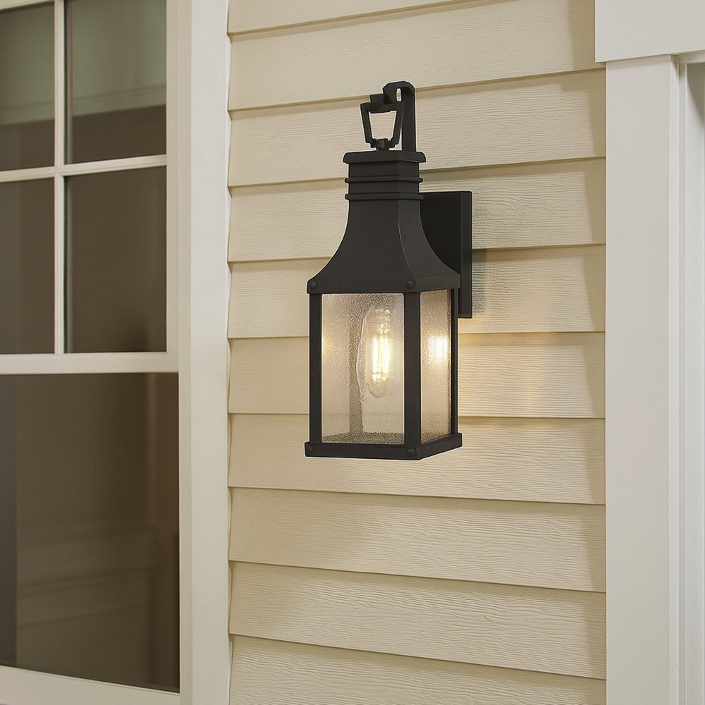 Beacon Hill Outdoor Wall Lantern, Museum Black