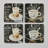 Ceramic Square 4 Piece Coaster Set