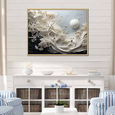 Gray Abstract Corals - Coastal Coral Under Water Canvas Art
