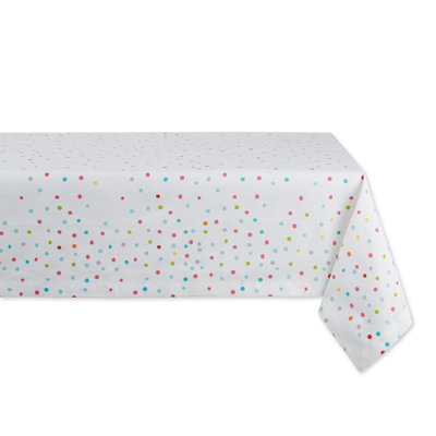 Polka Dots 100% Cotton Square Wedding Tablecloth