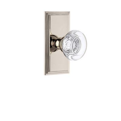 Grandeur Carré Plate Double Dummy with Bordeaux Crystal Door Knob