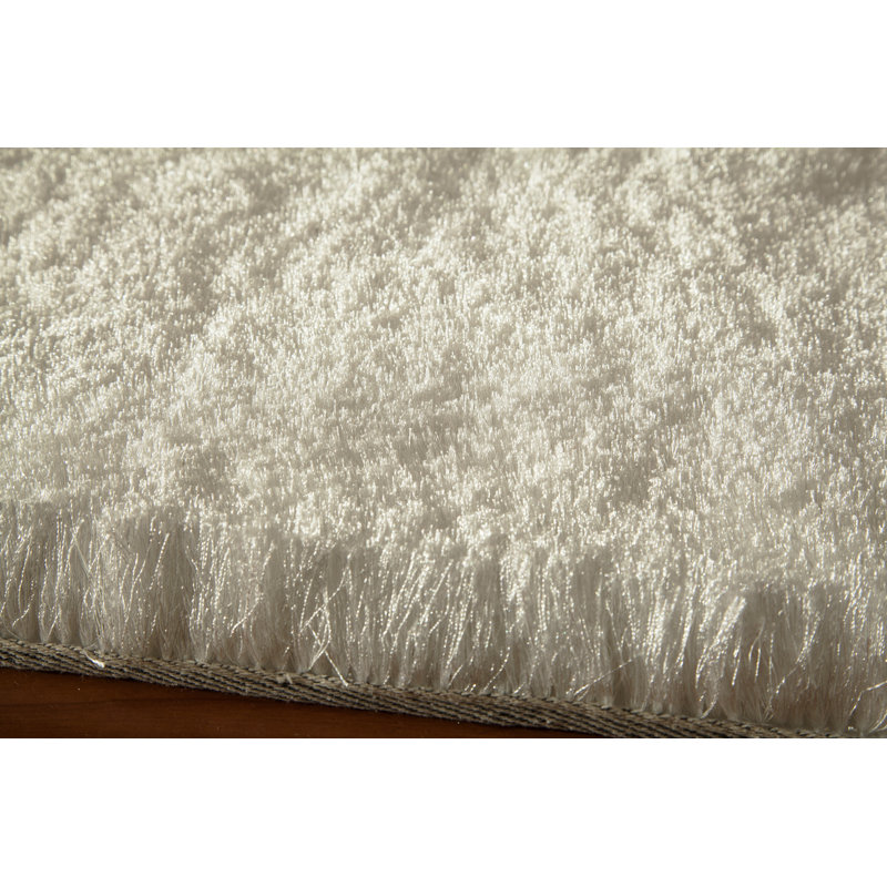 Tapis blanc/beige touffeté à la main Cherree, Rectangle 2 pi x 3 pi