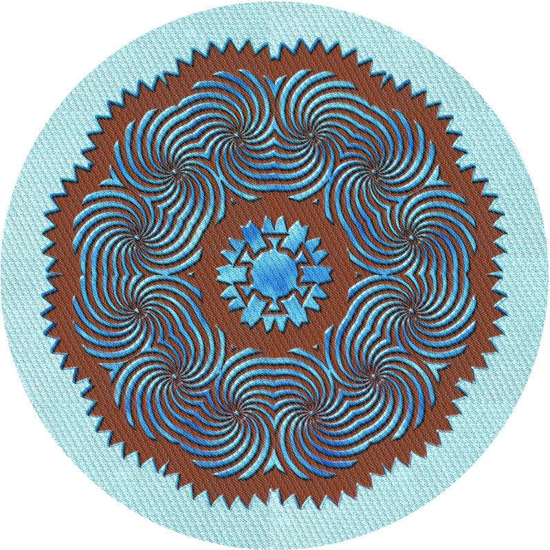Moroccan Indoor Rug, Round 3'