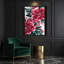 Aquarelle, art floral sur toile rose 32-2048570769