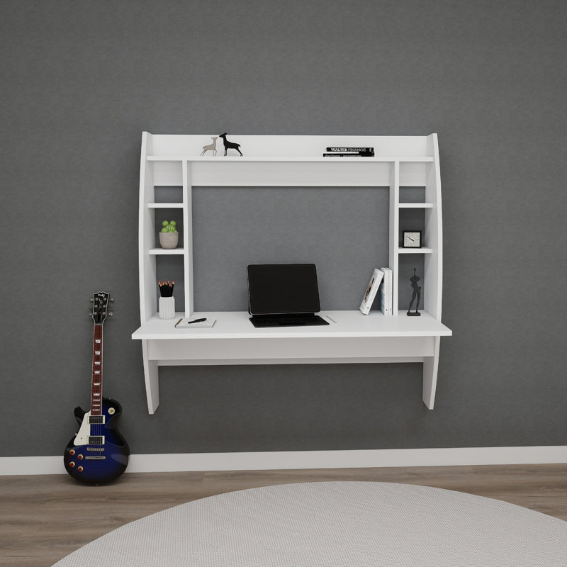 Floating Desk Rectangular Aidy, White