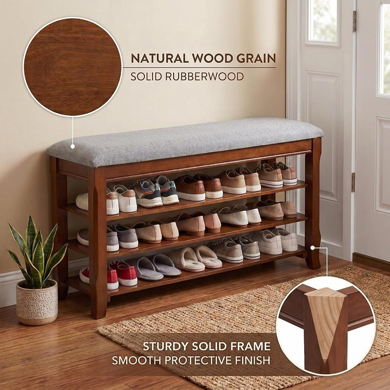 15 Pair Shoe Storage Bench