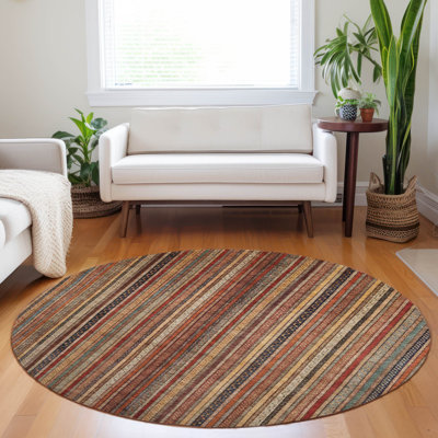 Machine Washable Indoor/Outdoor Claudian ACN1654 Paprika Rug
