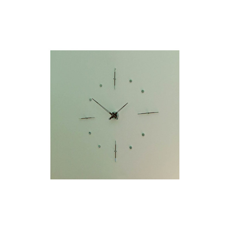 Mixto Analog Wall Clock, Black Lacquered, Small