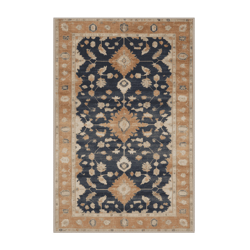Tapis beige surteint lavable à la machine, Rectangulaire 2 pi x 3 pi