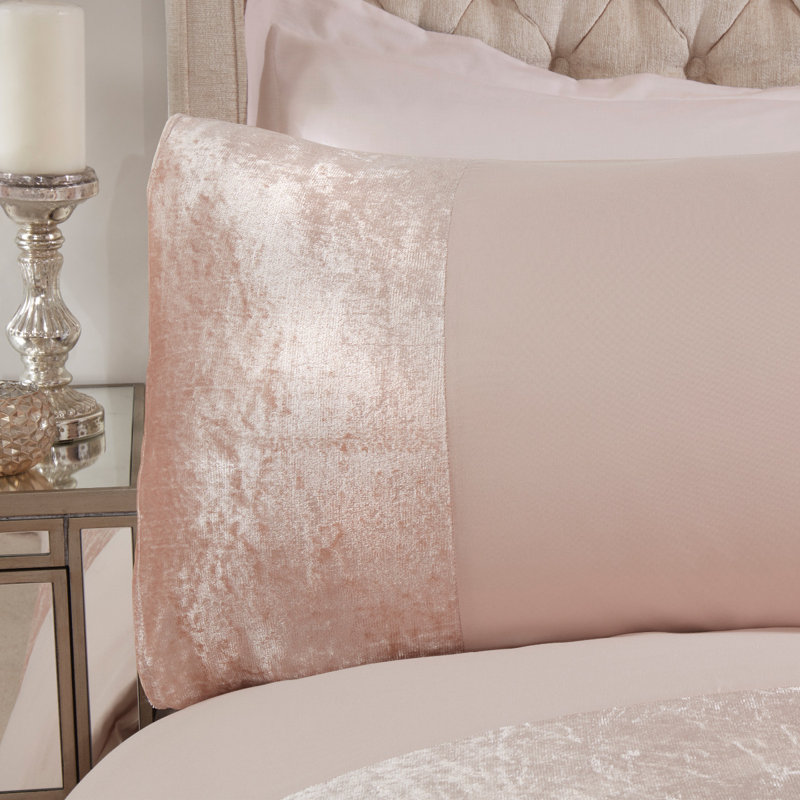 Dyal Polyester Solid Colour Duvet Cover Set with Pillowcases, King Duvet Cover + 2 Standard Pillowcases, Champagne
