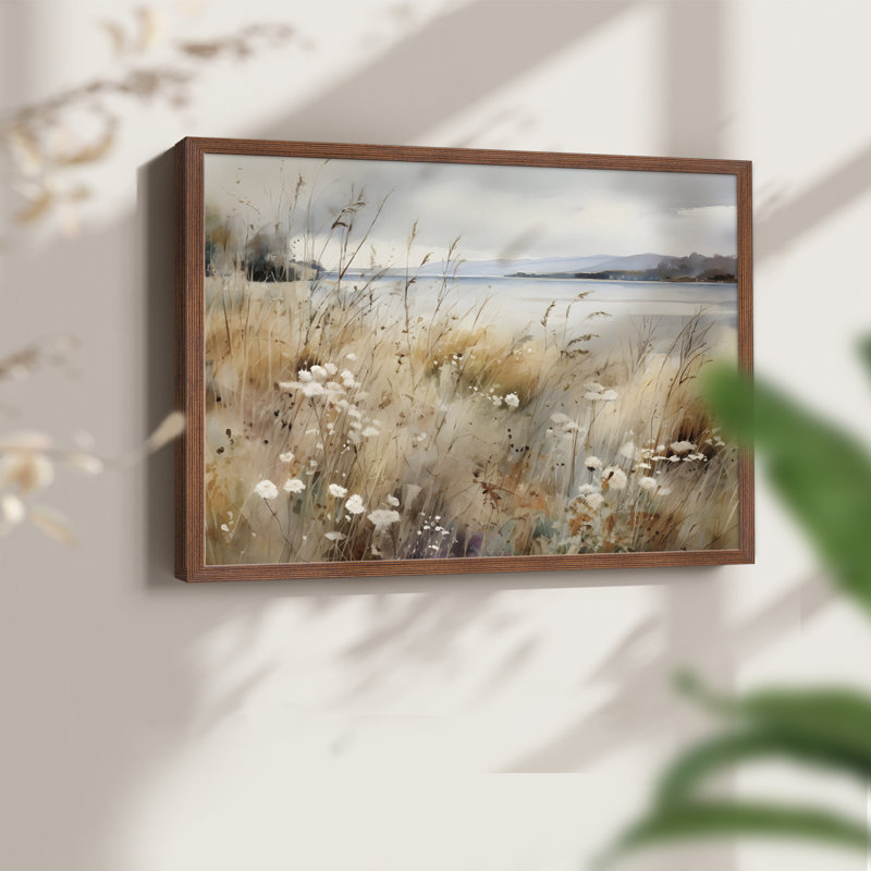 Paysages rétro-DCCCLX-impression encadrée - réaménageable, H 8 po x l 10 po, Noyer
