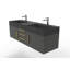 Ensemble de meuble-lavabo double mural 60 po Russett-240086616-240086619-263340073