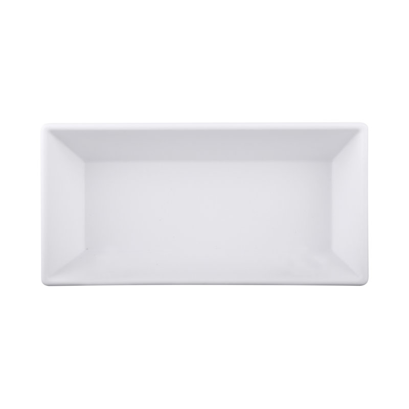 Elite Global Solutions Zen Rectangle Melamine 6 Piece Ramekin / Soufflé Dish Bakeware Set, White