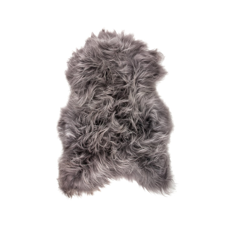 Tapis gris en peau de mouton Algernon