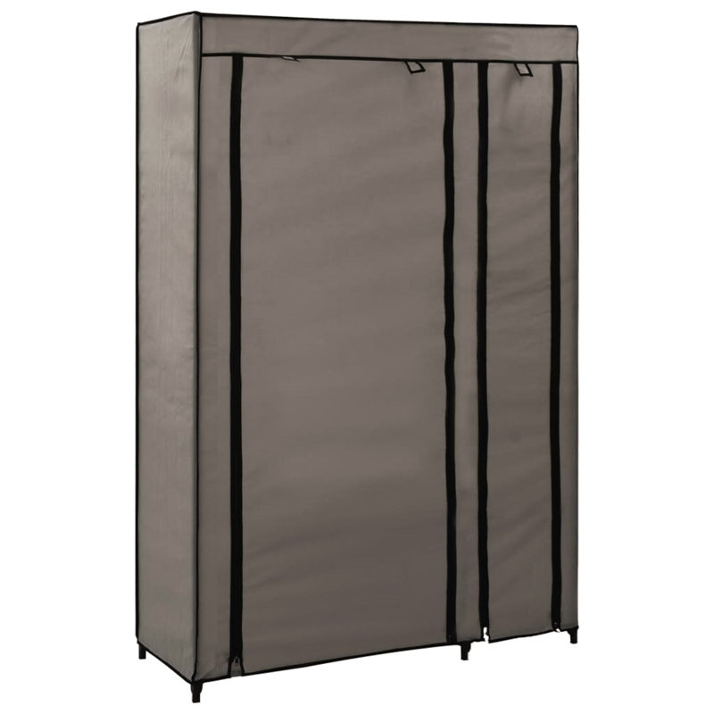 Carsten 2 Door Stainless Steel Wardrobe, Grey