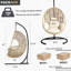 Chaise suspendue confortable en osier pour la détente et les loisirs