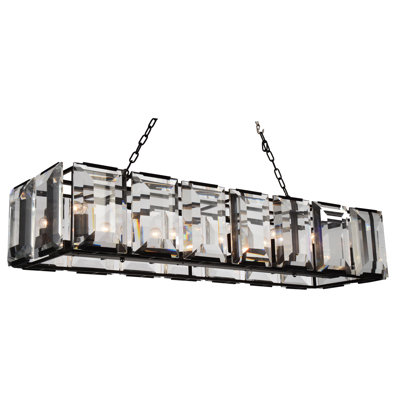 Luminaire suspendu pour îlot de cuisine 14 lumières carré/rectangulaire Aviles
