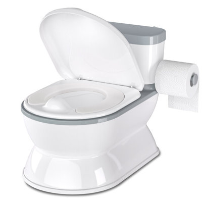 2-in-1 Toddler Potty Training Toilet, Larger Potty Chair & Detachable Training Seat for Boys & Girls Ages 1-3 