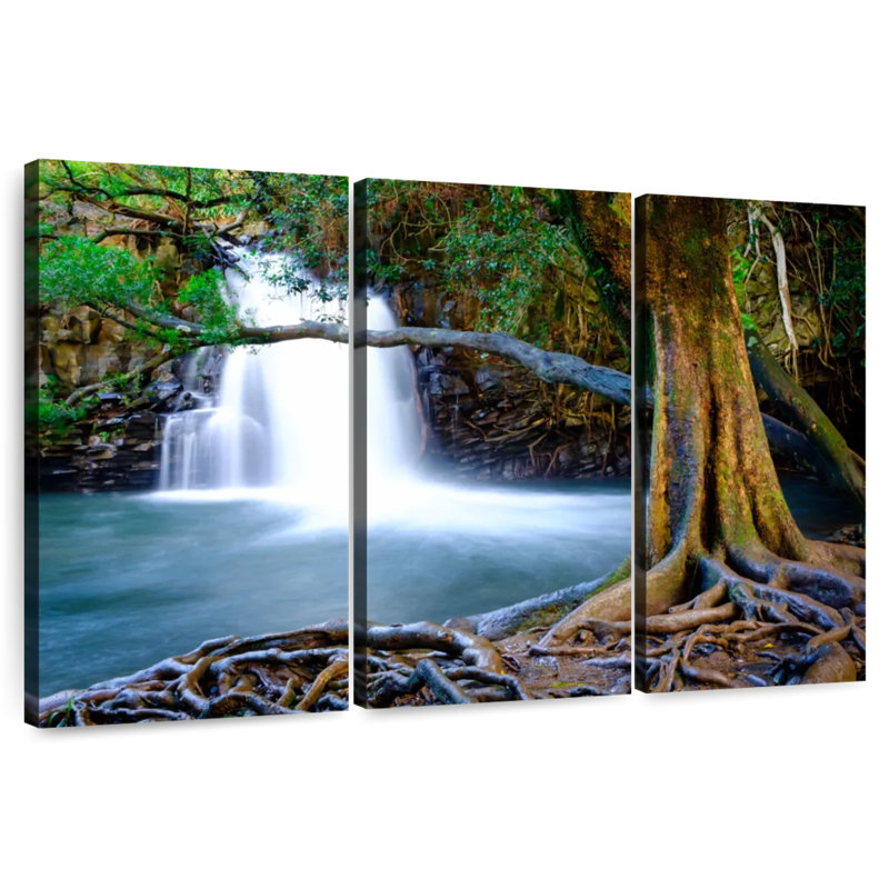 Alvord Maui's Ancient Tree Waterfall, 24" H x 38" W
