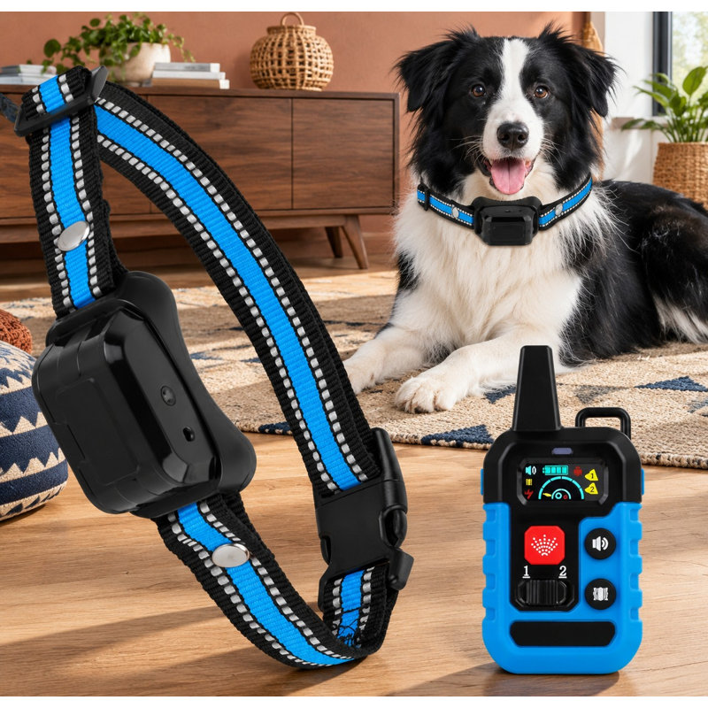 With a 1000ft remote range, this rechargeable citronella collar fits small, medium, and large dogs; its humane no-shock bark training uses 4 options—spray, vibration, sound, and reinforcement spray.