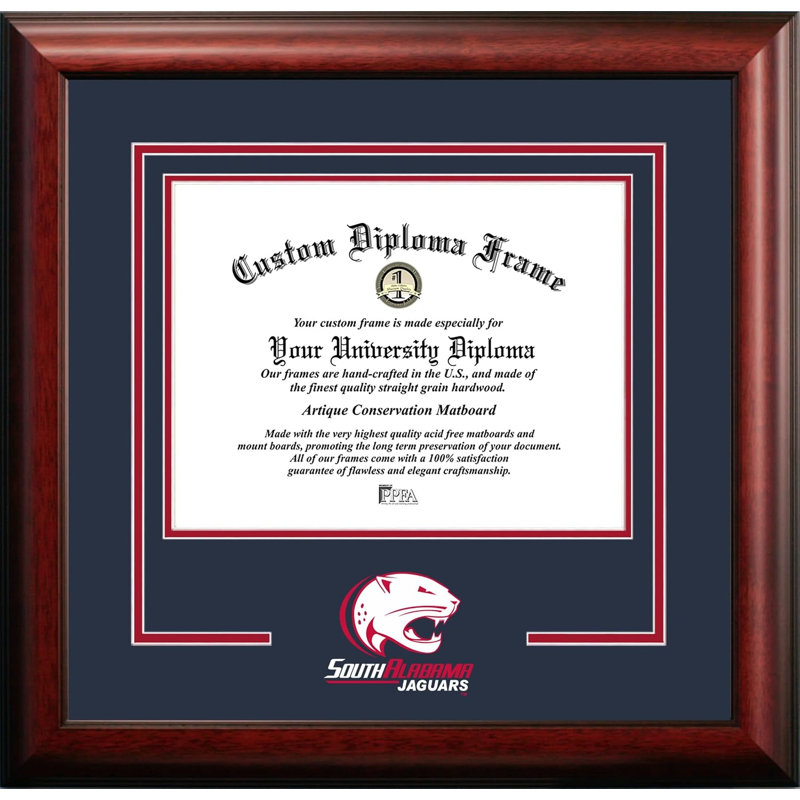 Cadre diplôme d’esprit jaguars south alabama NCAA