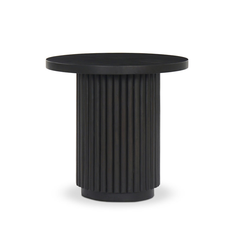 Rutherford Solid Wood End Table, Dark Reclaimed