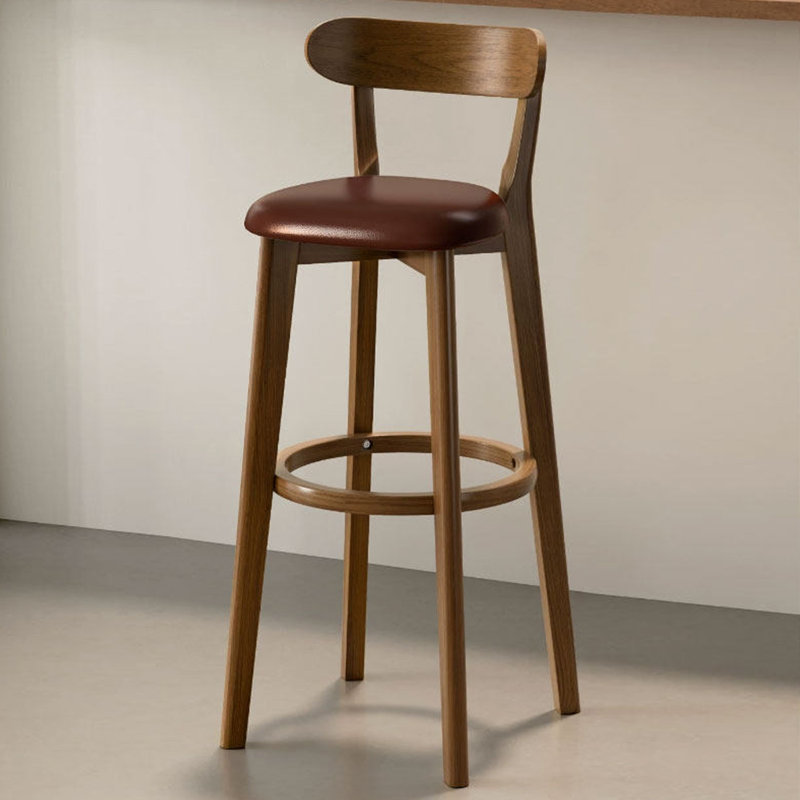Chaise basse en noyer (lot de 4), 4, 35.83"