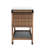 Outdoor Bar Cart With Wheels, Patio Wine Serving Cart With Storage Cabinet And Stainless Steel Table Top, Rolling Kitchen Island For Patio Backyard Garden Kitchen, Brown-1621130676