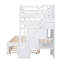Lit superposé simple au-dessus de simple / double avec lit gigogne simple (blanc) (VIEUX SKU: LT000025AAK)