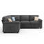 Canapé d'angle convertible en lin Ahn, gris, avec lit gigogne et rangement sous l'assise.-1984407555-1984407806-2039617191