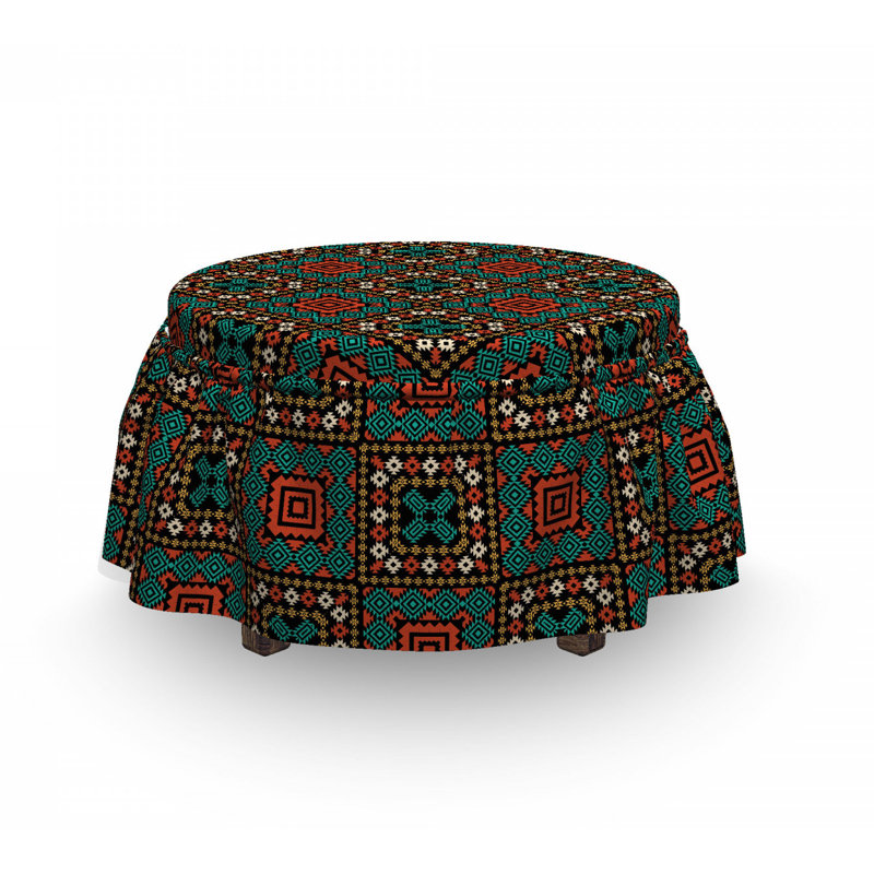 Housse pour repose-pieds boho