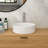 15.75"X15.75" White Ceramic Vessel Bathroom Sink-319716367