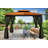 Barcelona 10 Ft. W x 12 Ft. D Aluminum Patio Gazebo with Mosquito Netting and Privacy Curtains-27474929