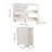 White Folding Sewing Machine Table with Lockable Wheels, Thread Rack & Storage Shelves - Compact Craft Desk for Home Studio