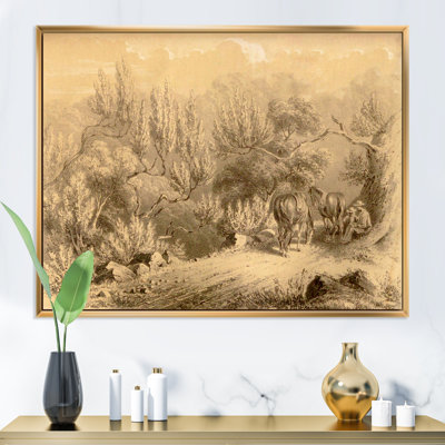 Vintage Cowboys in the West - peinture sur toile