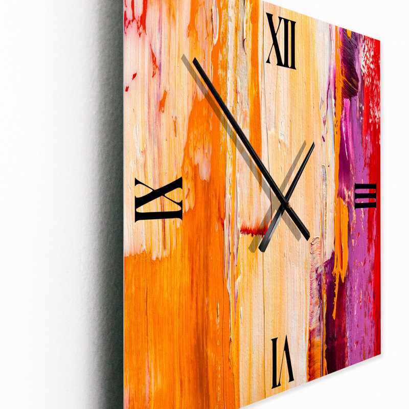 Horloge murale abstraite grunge, Très grand