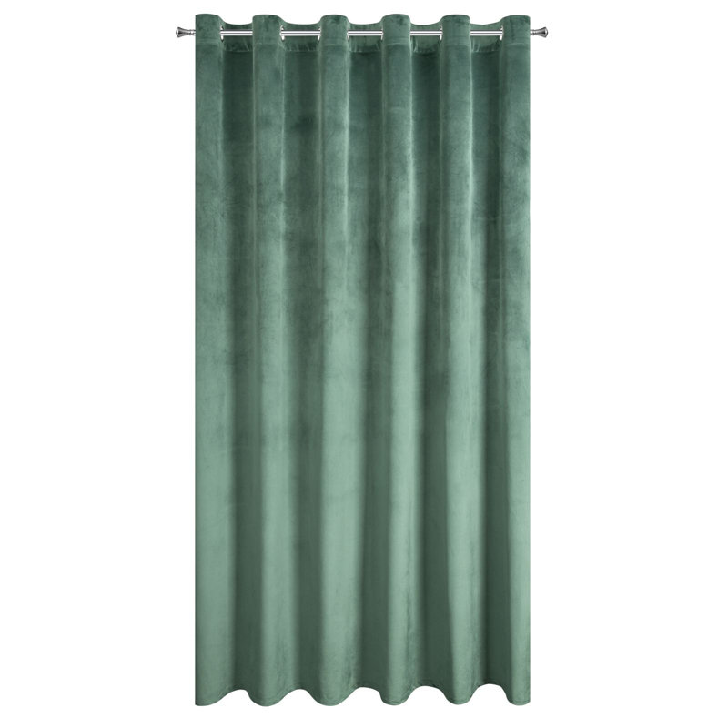 Aashdon Blackout Curtains Single Panel, Green, Width 215 x Drop 250 cm