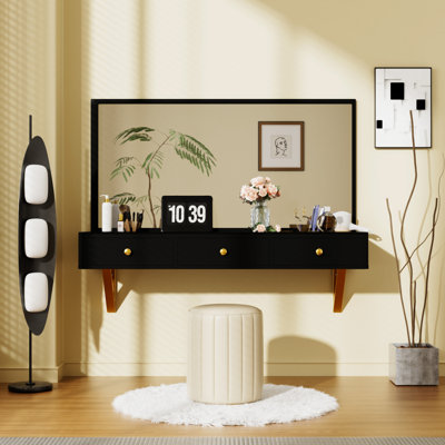 47" Floating Shelf With Drawer