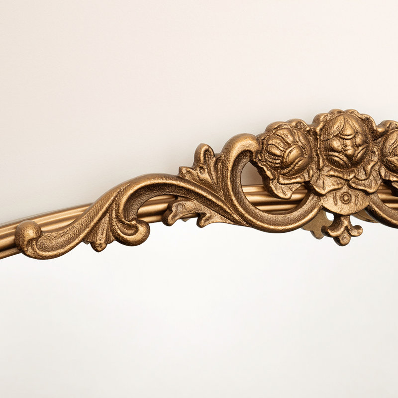 Stourbirdge Vintage 1.2" D Iron Round Wall Mirror , Antique Gold, 24" x 24"