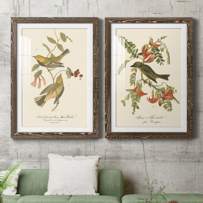 Reproduction encadrée en bois vert
