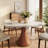 Spiro 5Pcs Round Solid Wood Dining Stylish Set With Sintered Stone Table, 4 Comfortable Upholstered Chairs-568032333-568032328