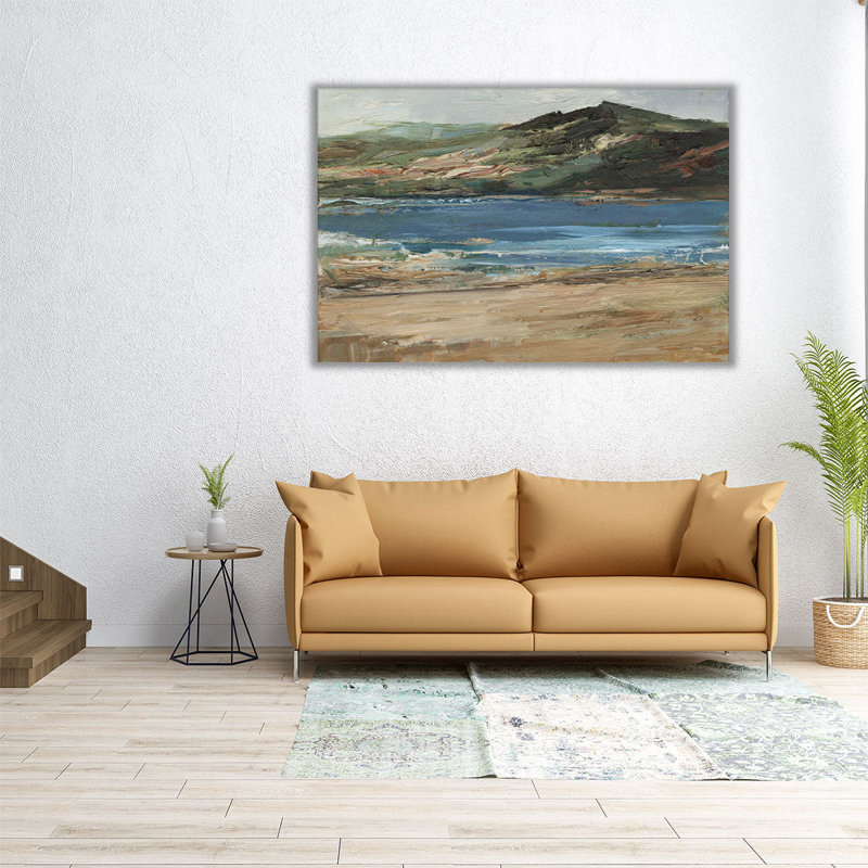 «Mountain View Across the Lake I», reproduction d'art sur toile, H 20 po x l 30 po