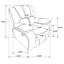 Fauteuil inclinable à bascule rembourré Élodie rouge