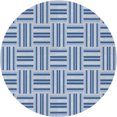 Tapis de zone bleue à motifs