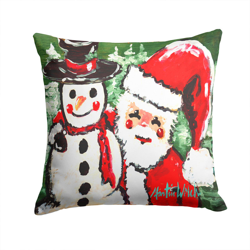 Outdoor Reversible Throw Pillow, 14" H x 14" W x 4" D, Square