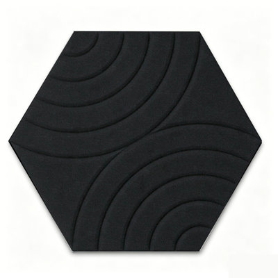 MAGICUBETIC 6-Pack Black Acoustic Wall Panels, Hexagon Sound Absorbing Acoustic Panels, 12" X 10" X 0.4"Decorative Soundproof Panels for Walls and Ceilings