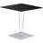 Ice HPL Top Square Table with Transparent Base 24 inch-107128108